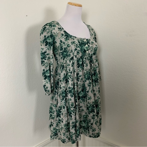 Ralph Lauren Denim & Supply Floral Tunic Top Womens XS Green Pockets Swing - Picture 8 of 16
